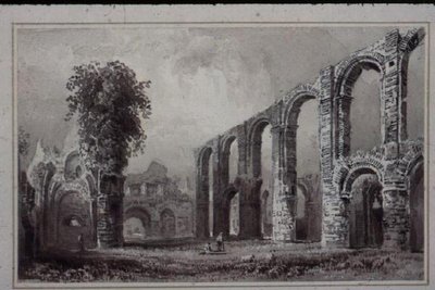 St. Botolphs Priory, Colchester, Essex by William Henry Bartlett